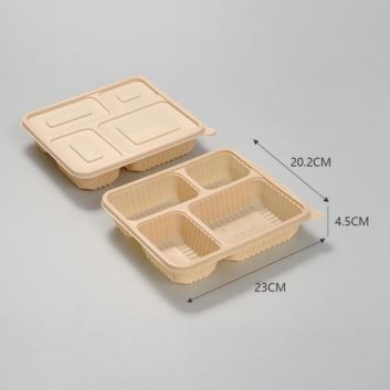 玉米澱粉可降解餐盒 (長方形餐盒 圓碗 圓碗內隔 多格餐盒)